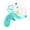 Green, variant on Cute Round Sphere Automatic Self-absorbing Continuous Water Blaster with Built-in Little Duck Ornament, One-click Auto Water Feed Squirt Blaster, Summer Pool Outdoor Water Fight Toy for All Ages