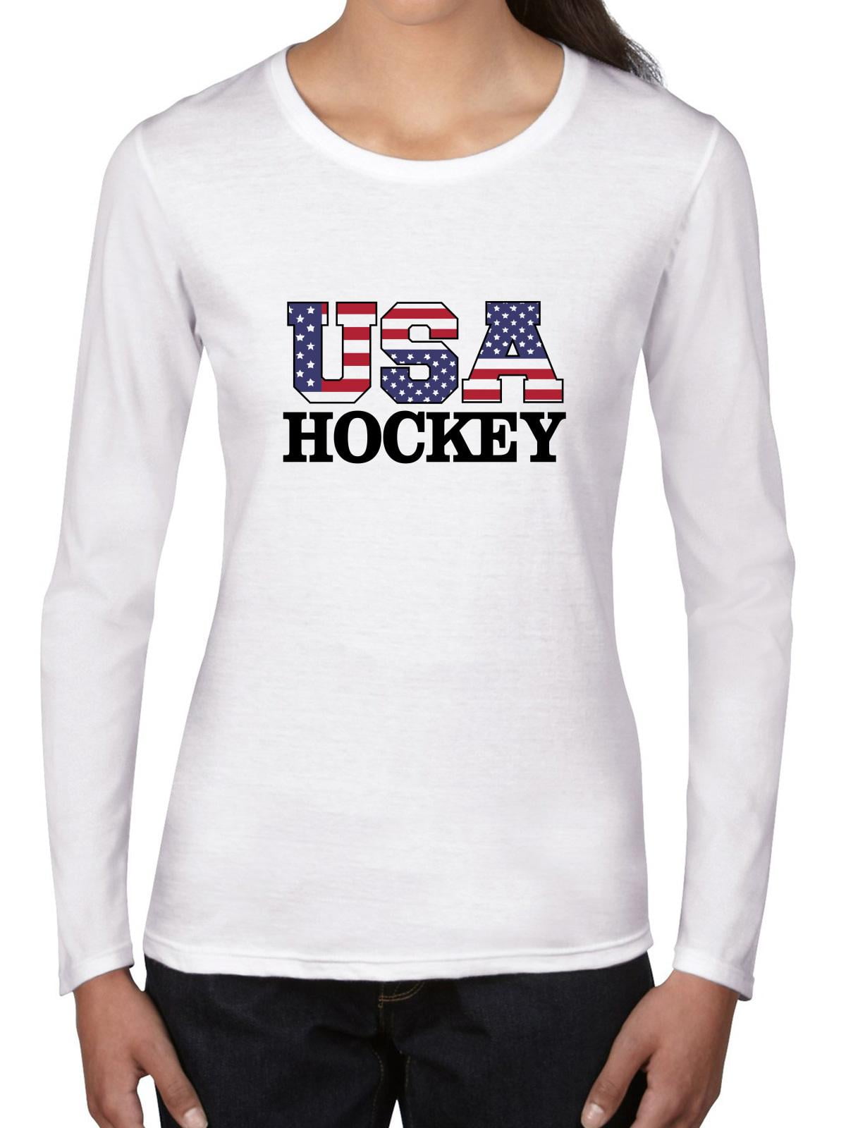 Gedeeltelijk Correspondent dinosaurus USA Hockey - Olympic Games - Rio - Flag Women's Long Sleeve Grey T-Shirt -  Walmart.com