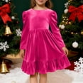 thumbnail image 6 of Posijego Girls Velvet Dress for Christmas Party Big Girls Long Sleeve Bow Back Dress Vintage Princess Dresses, 6 of 7