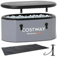 thumbnail image 2 of Costway XL 129 Gal Oval Ice Bath Tub for Athletes with Cover Hand Pump Backpack for Adults Gray, 2 of 10