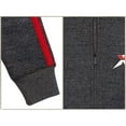 thumbnail image 5 of Men's 2 Piece Tracksuit Set - Full Zip Jacket & Jogger Pants, Athletic Casual Sweatsuit for Gym, Running, Jogging & Streetwear Red Charcoal XXL, 5 of 5