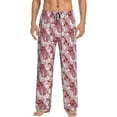 thumbnail image 2 of Kdxio Orchids Flowers Print Men's Sleep Pajama Pant Lounge Pants with Pockets, 2 of 8