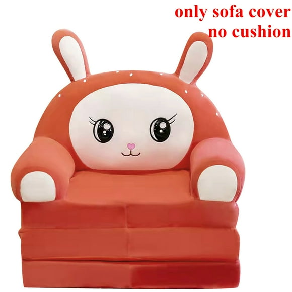 ZTTD Plush Foldable Kids Sofa Backrest Armchair 2 In 1 Foldable Children Sofa Cute Cartoon Lazy Sofa Children Flip Open Sofa Bed For Living Room Bedroom Without Liner Filler