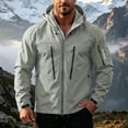 thumbnail image 4 of LYSMORA Mens Waterproof Hooded Rain Jacket Adjustable Cuff Hem Multi Zipper Pockets Lightweight Hiking Outdoor Windbreaker Coat, 4 of 8