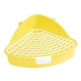 thumbnail image 4 of Caja de arena para conejos, caja de inodoro de esquina, jaula, caja de cama para inodoro, suministros para mascotas para conejitos, animales pequeños, , AMARILLO, 4 of 8