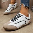 thumbnail image 2 of Women's Retro Fashion Sneakers Non Slip Comfortable Casual Running Shoes Breathable Classic Walking Trainers Beige Size 9, 2 of 7