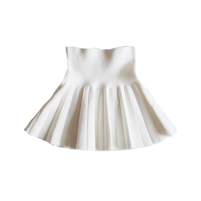 Odeerbi Niñas Invierno Cintura Alta Falda Plisada Color Sólido Falda Uniforme Escolar