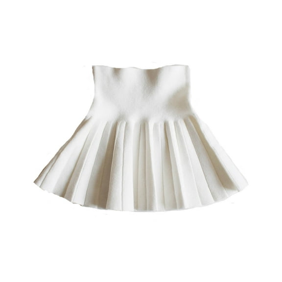 GigrtiJin 3-15 Years Girls Cotton Skort Solid Color High Waist Pleated Skirt Cute Casual Skirt for Toddler