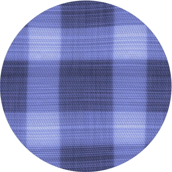 Ahgly Company Indoor Round Patterned Sky Blue Dress Blue Area Rugs, 6' Round