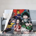 thumbnail image 4 of My Hero Academia Blanket, Anime Throw Blanket For Couch Sofa Bed, Soft Cozy Lightweight Warm Flannel Blanket, Home Decor, Anime Gifts For Boys Girls Kids Teens, 80"X60", 4 of 9