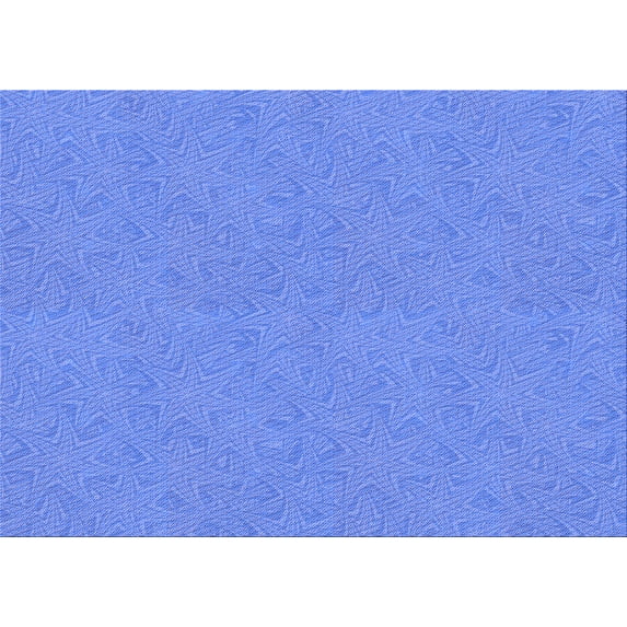Ahgly Company Indoor Rectangle Patterned Sky Blue Dress Blue Area Rugs, 4' x 6'