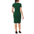 thumbnail image 3 of INSPIRE CHIC Women's Dress Short Sleeve Wear-to-Work Tweed Bodycon Sheath Pencil Dress L Green, 3 of 6