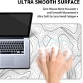 thumbnail image 4 of Topographic Contour White Gaming Mouse Pad - XL Geographic Map Lines, Extended Large Mouse Pad, Non-Slip Rubber Base, Stitched Edge, Ideal for Desk Computer, 31.5x11.8 Inch, 4 of 6