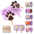 thumbnail image 2 of Yesbay Cartoon Shape Popsicle Molds Silicone Reusable Sticks Non-Stick Design Easy Release Ice Cream Mold, 2 of 8