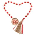 thumbnail image 5 of GOOHOCHY Wood Bead Garland with Tassel for Party Decoration Red Valentine's Day Wall Decor 7.87 Inches, 5 of 8