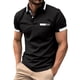 thumbnail image 1 of Camisas de Manga Corta Casual de Color Sólido Cuello Girado Abajo, Blusa de Poliéster Transpirable para el Hogar, Diario Y Cuatro Estaciones, 1 of 5