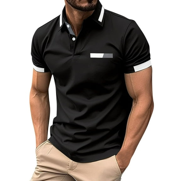 zfhfof Mens Polo Shirts Quarter Button Shirts Casual Classic Lightweight Short Sleeve Golf Collared Shirts Athletic Workout Tops