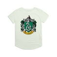 thumbnail image 2 of Harry Potter Slytherin Crest Women's Graphic T-Shirt Rolled Sleeve Tee, 2 of 6