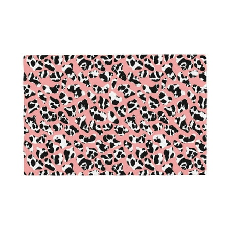 

Placemats Set of 4 Cow Animal Skin Heat Resistant Non - Slip Place mats Waterproof table mat for Kitchen Dining-6片装