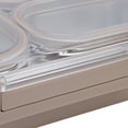 thumbnail image 2 of M Buder 1.2L / 40.57 oz Lunch Box Container 304 Stainless Steel 3 Compartments Portable Food Warmer Khaki, 2 of 3