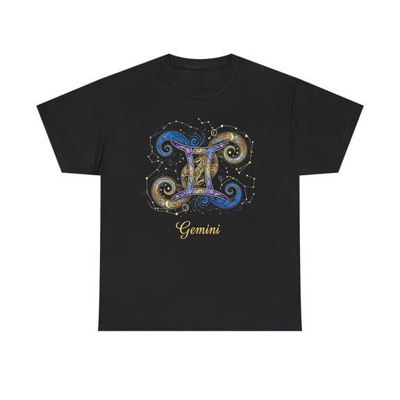 Gemini Zodiac Unisex Heavy Cotton Tee