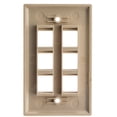 thumbnail image 2 of Cable Wholesale 301-6K 6 Port Keystone Wall Plate, Single Gang - Beige, 2 of 2