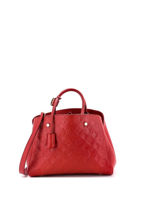 Pre-Owned Montaigne Handbag Monogram Empreinte Leather MM By Rebag