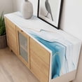 thumbnail image 4 of Marble Blue Table Runner - 36 Inch Long, Kitchen Dining Table Runner Dresser Scarves, Gold White Modern Gradient Ocean Wavy Ripple Farmhouse Decor for Coffee Tables Wedding Party Banquet, 4 of 8