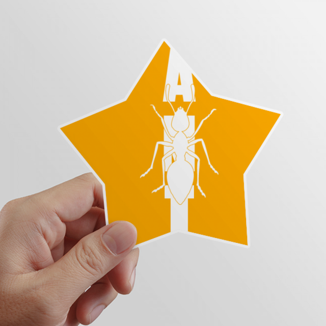 El insecto Bam teme a los animales y las hormigas Estrella calcomanías impermeables,vinilo,casco de coche