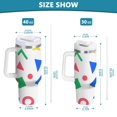 thumbnail image 6 of Yayeee 40oz Stainless Steel Tumbler with Straw and Handle Double-Wall Insulated Travel Water Bottle, Blue Retro Triangles, 6 of 8