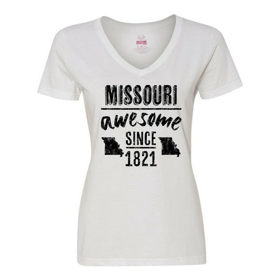 Inktastic Missouri Awesome Since 1821 Women's V-Neck T-Shirt