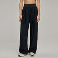 thumbnail image 2 of Levmjia Womens Wide Leg Pants Yoga High Waist Soft Breathable Loose Fit Fashion Solid Color Straight Long Trousers For Outdoor Sports Casual Loungewear Comfort, 2 of 5