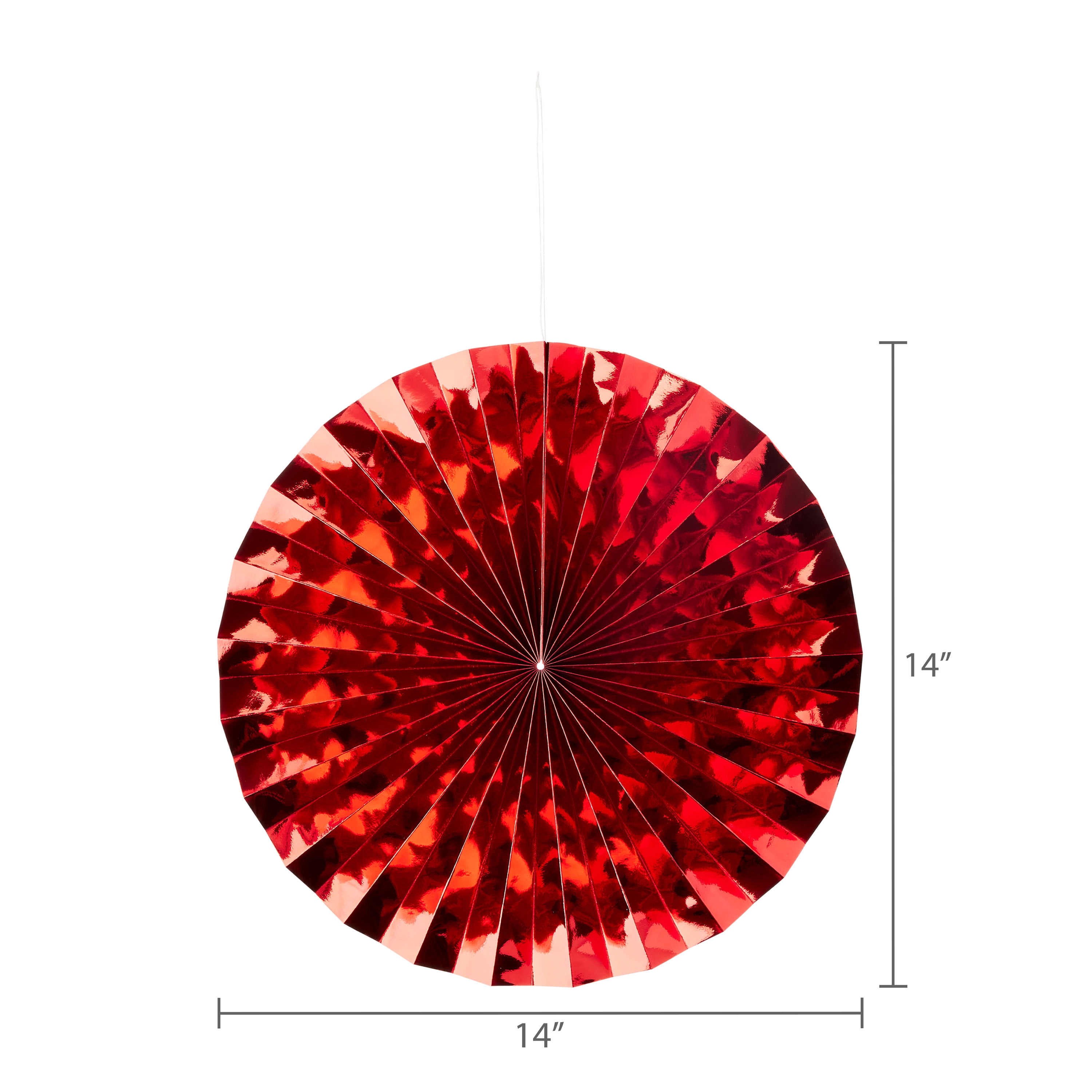 Red Paper Hanging Party Fans, 3 Pieces by Way to Celebrate