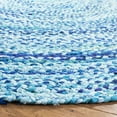 thumbnail image 3 of SAFAVIEH Braided Calvin Transitional Cotton Reversible Area Rug, Turquoise, 6' x 6' Round, 3 of 11