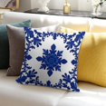 thumbnail image 7 of Blue And White Pioneer Flower Pillow Covers,Blue And White Pioneer Flower Throw Pillow Covers 18"×18" ,Living Room Sofa Couch Pillow Covers,Decorative Pillow Covers, 7 of 7