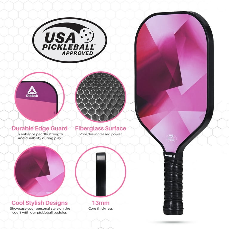 Reebok Lifestyle Lightweight Fiberglass Pickleball Paddle USAPA