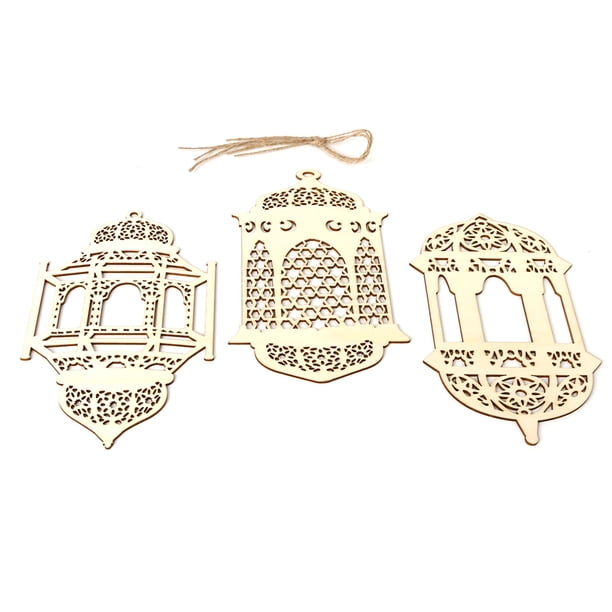 EID-UL-FIGR Ornamento colgante El festival de FAST-ROPTING STYLE ESTILO DURANTE Durable Decoración Hollow Accesorios para automóviles de regalo 6 Paquete Jumpingount HA011724-00