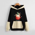 thumbnail image 2 of Blusa de manga larga con estampado navideño informal a la moda para mujer, suéter con bolsillo, sudaderas con capucha Fridja bvmnju5824, 2 of 6
