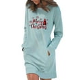 thumbnail image 2 of Qiopertar Robe de Mode Décontractée Confortable à Manches Longues Col Rond Imprimé de Noël Liquidation à Moins de 5$ en Liquidation Offres d'Accès Anticipé, 2 of 4