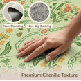 thumbnail image 6 of ODIKA 6'x9' Light Green Botanical Floral Diamond Washable Area Rug Traditional Symmetrical Motifs With Ornate Vine Scrollwork And Decorative Non-Slip, Easy Care, for Family Room, Living Mater Bedroom, 6 of 7