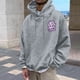 thumbnail image 1 of MHFRRA Sudadera con Capucha Informal para Hombre, Holgada, con Estampado Gráfico, para Otoño E Invierno, Uso Diario, Cómoda, Tela Suave, Ligera, Ropa de Calle Gris claro, 1 of 4