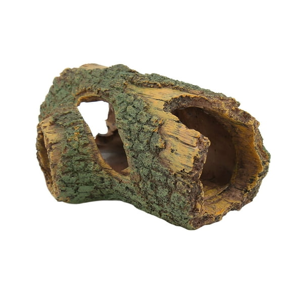 Wood Trunk Aquarium Ornament Simulation Resin Fish Tank Artificial Tree Hole Ornament for Aquascaping L