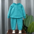 thumbnail image 3 of Avrntaa Toddler Kids Fall Sweatsuit Sets Round Neck Sweatshirt Solid Jogger Pant Casual Outfits for 2-11Y, 3 of 5