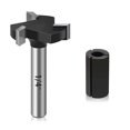 thumbnail image 1 of Spade Overlay Cutter, 1/4" Shank 1" Cutting Diameter Dado and Planer Cutter Spade Cutter with Removable Insert, Carbide Slab Flattening Bit for Woodwo, 1 of 5