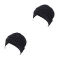 thumbnail image 3 of Qarigey Turbante para la cabeza, accesorios para el cabello, turbantes para el día de San Valentín para mujer, color negro Negro 2piezas, 3 of 6