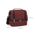 thumbnail image 3 of Insulated Lunch Bag Waterproof Double Layer Cooler Tote For Bento Box Meal Container Thermal Food Carrier With Adjustable Strap, 3 of 5
