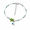 green, variant on Starfish Shell Anklet, 21.5 + 7 cm Adjustable Alloy Beaded Ankle Bracelet with Beach Charm Design, Lightweight Foot Jewelry for Summer Outfits, Vacation Looks and Casual Styling