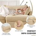 thumbnail image 5 of 146'' Chenille Convertible L Shaped Deep Seat Sofa Couch Oversized Modular Sofa with Storage Pull Out Drawers and Ottoman for Living Room,Wheat, 5 of 9