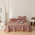 thumbnail image 3 of Manta de gasa de algodón 100 % hilo teñido ropa de cama Jacquard cama punto a cuadros colcha hogar mantas cubrecama colcha para la cama, 3 of 5