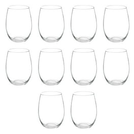 DISCOUNT PROMOS 10 ARC Cachet White Wine Glasses Set, 19 oz. - Customizable  Text, Logo - Barware, Sturdy, Vibrant - Black